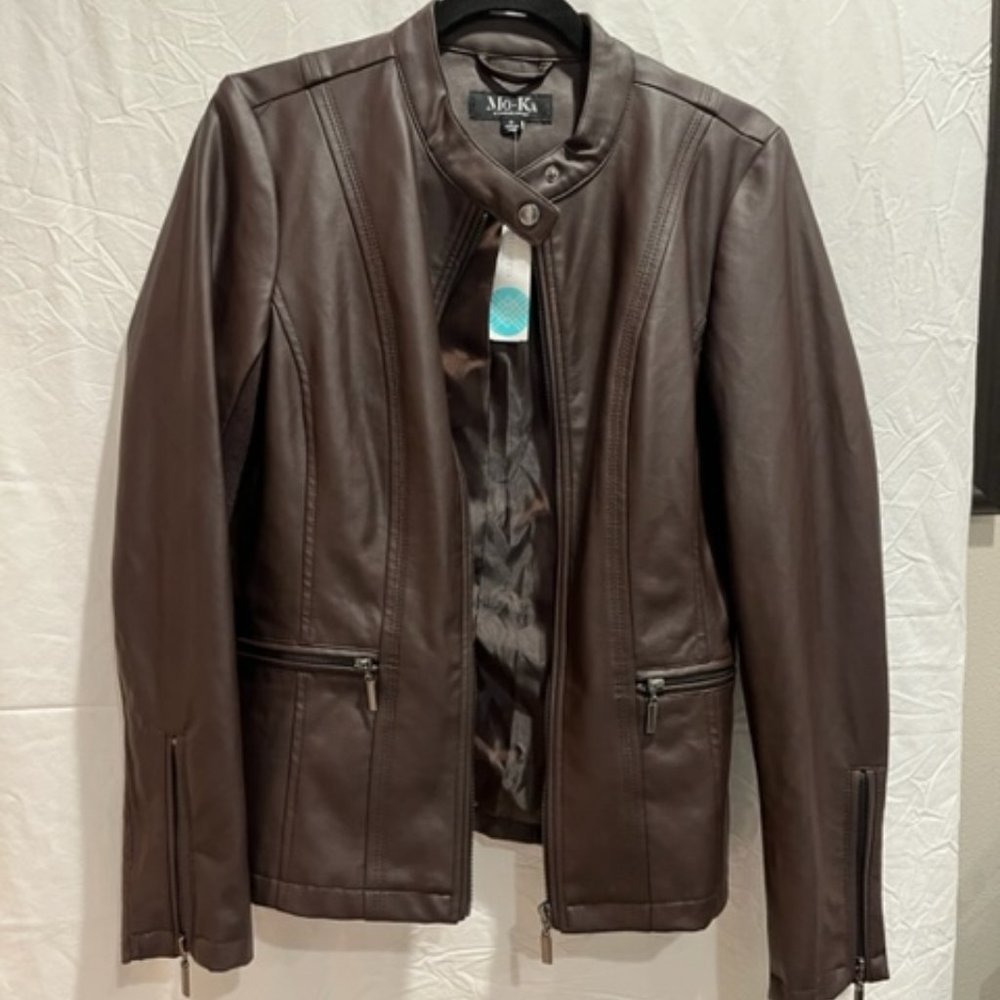 MO-KA Ebele Faux Leather Jacket